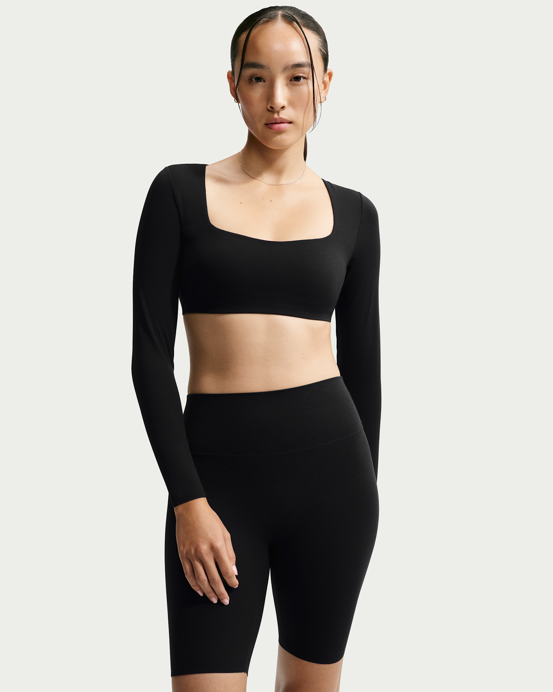 ナイキウェア Nike Zenvy Women's Light-Support Padded Long-Sleeve Sports Bra